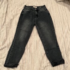 high waisted black pacsun mom jeans 23 size waist